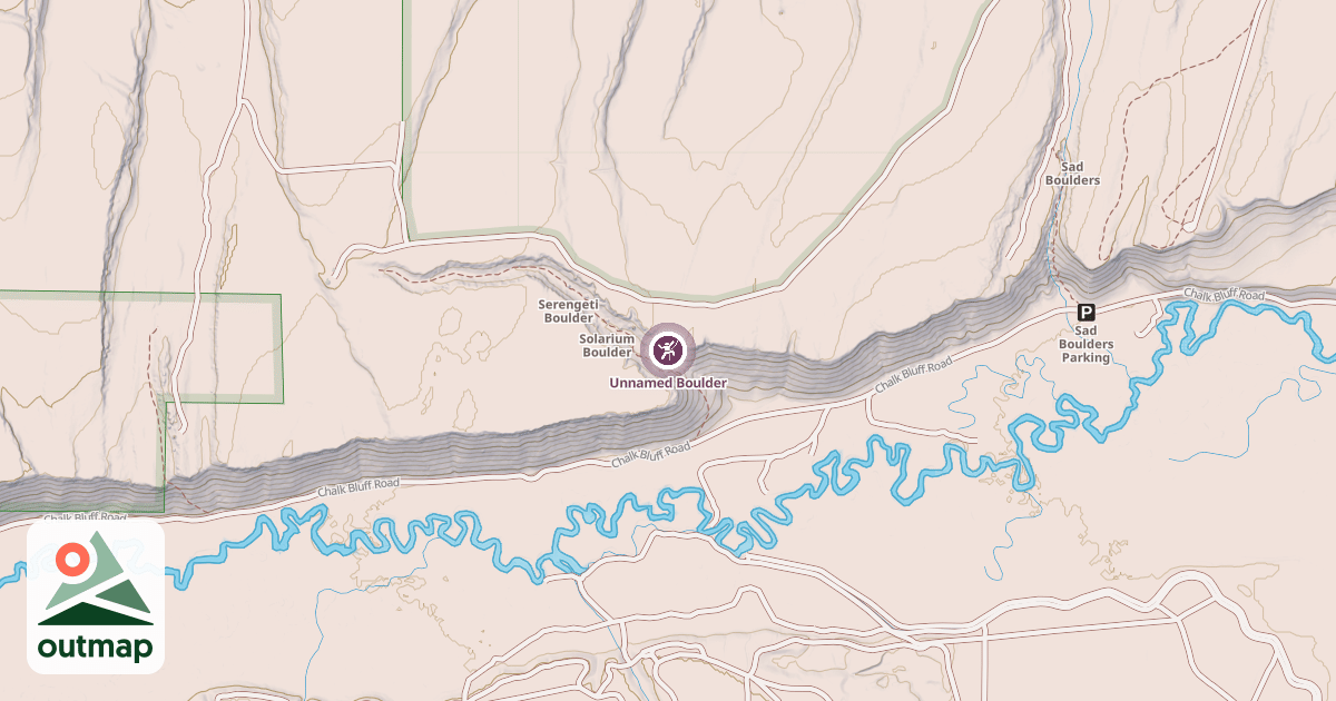 Map of Unnamed Boulder