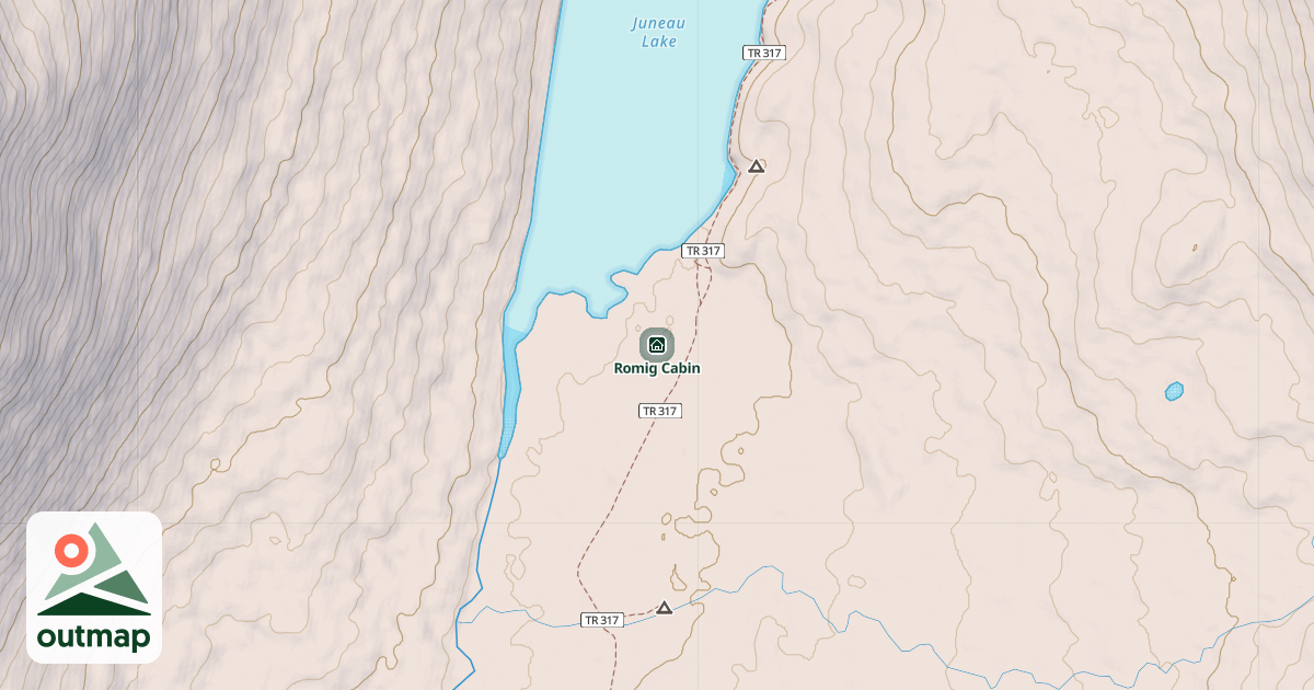 Map of Romig Cabin