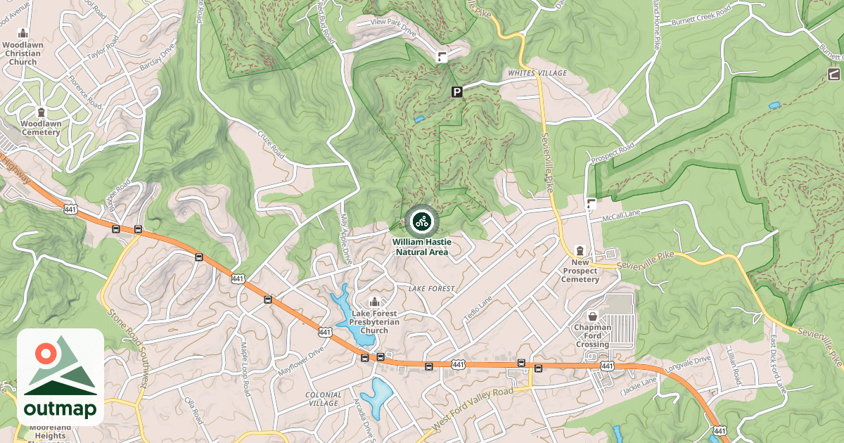 Map of William Hastie Natural Area