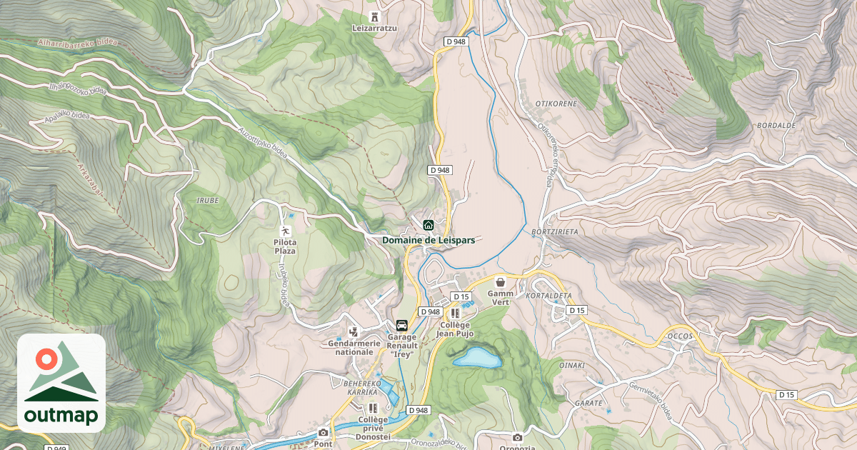 Map of domaine de leispars