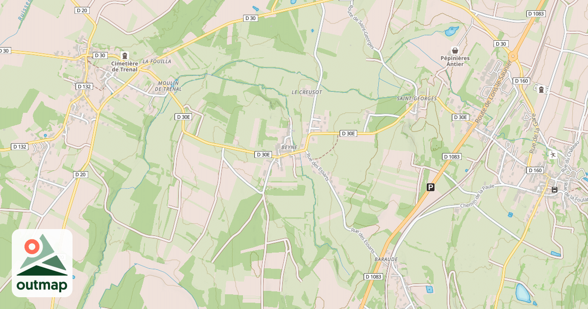 Map of Beyne à livres