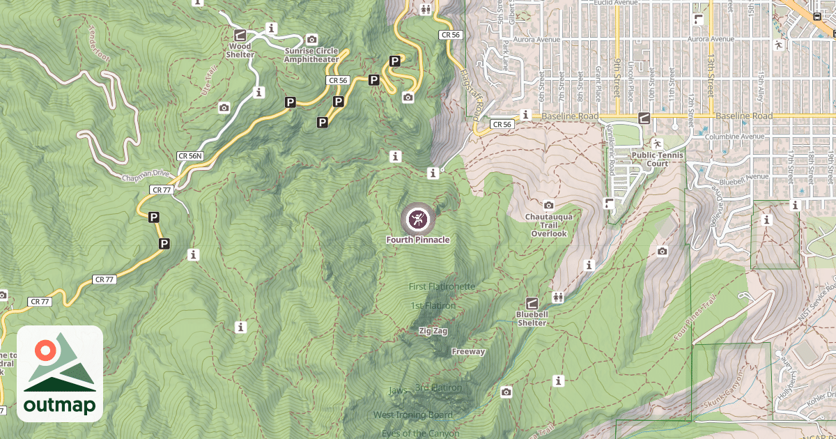 Map of Fourth Pinnacle