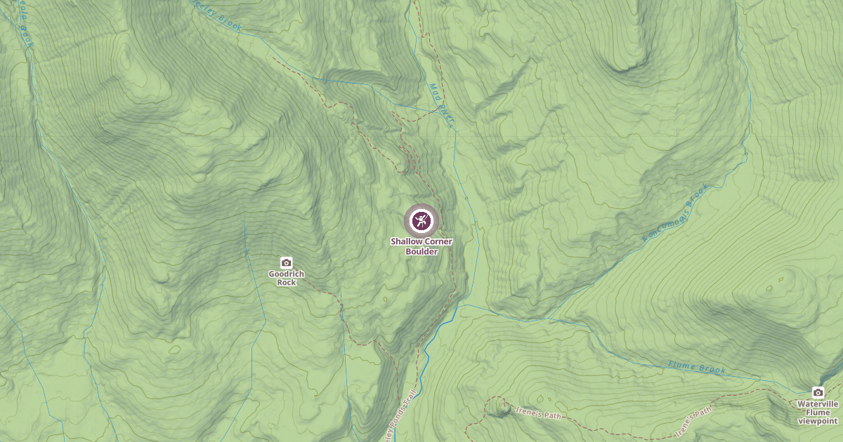 Map preview of Shallow Corner Boulder