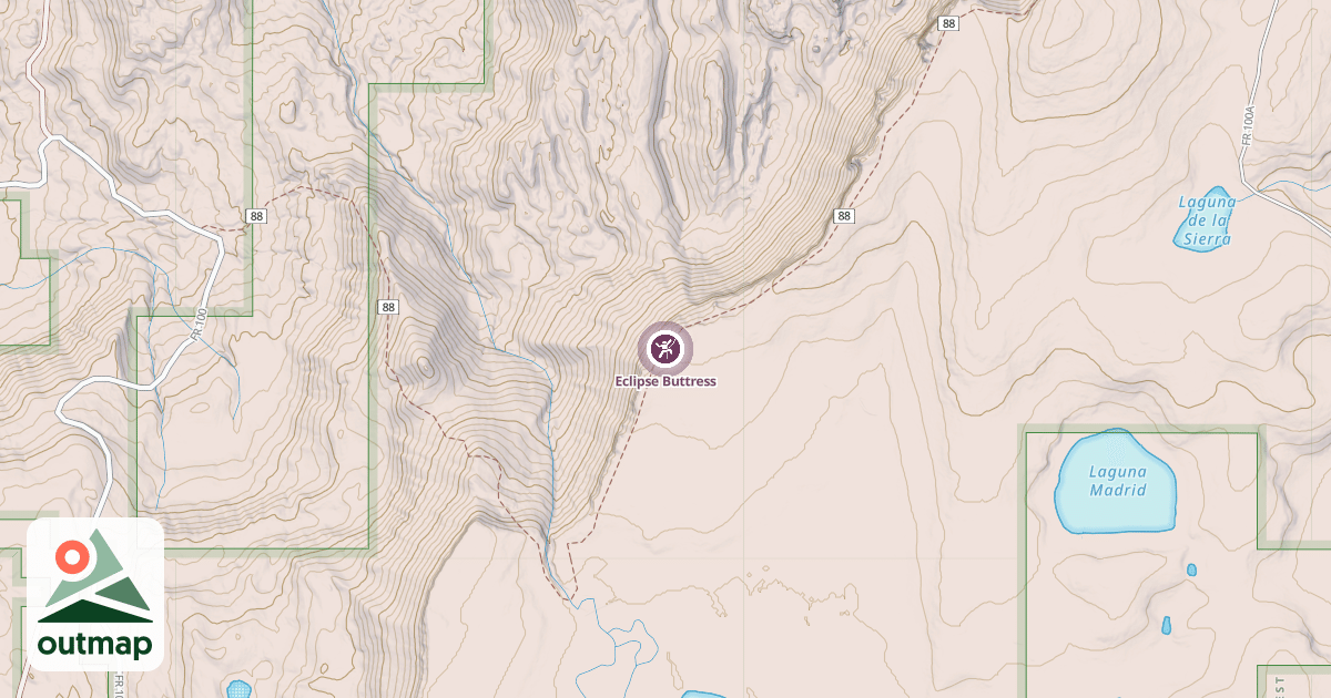 Map of Eclipse Buttress