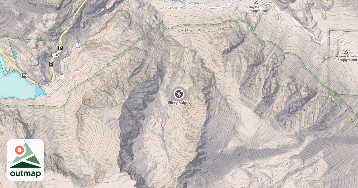 Map of Ellery Ridges