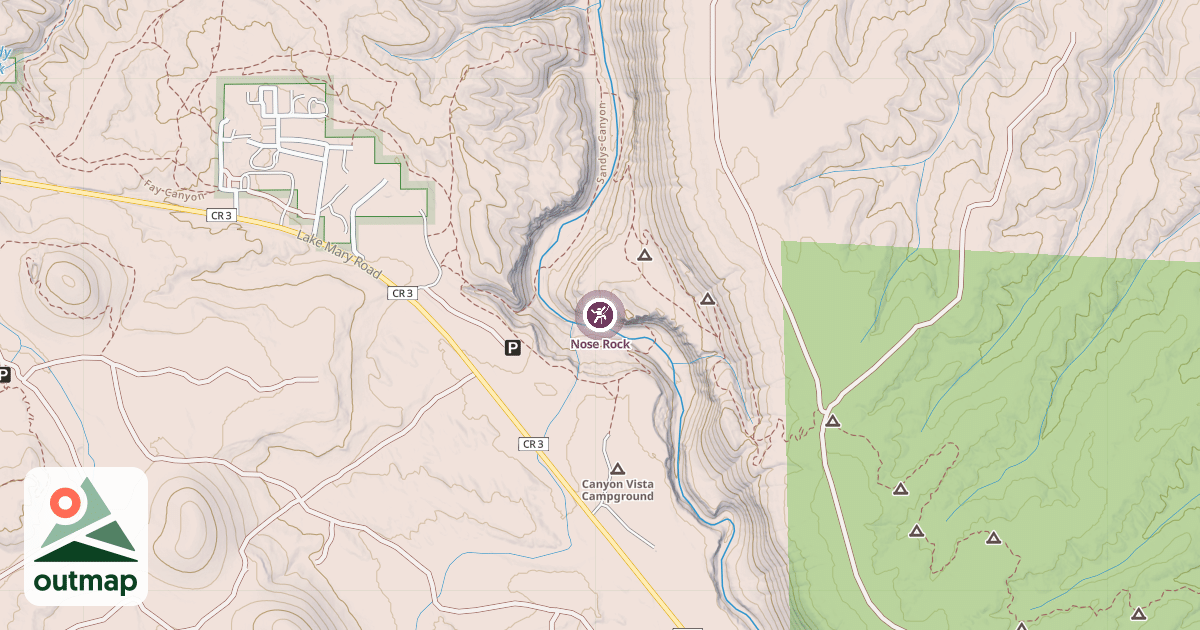 Map of Nose Rock
