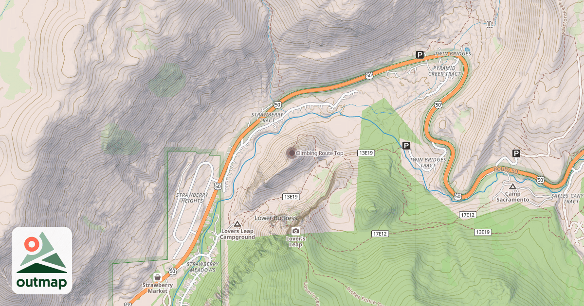 Map of Climbing Route Top