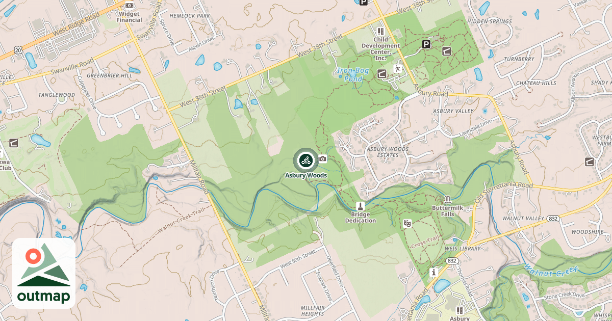 Map of Asbury Woods