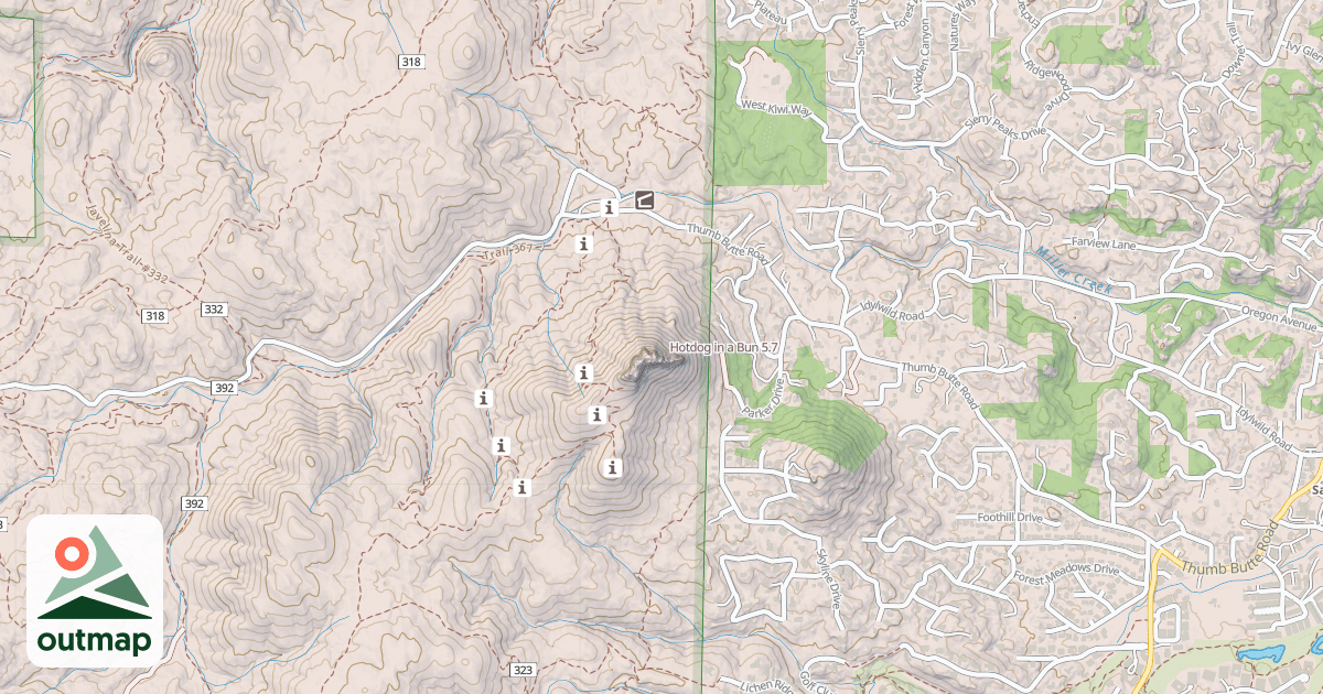 Map of Hotdog in a Bun