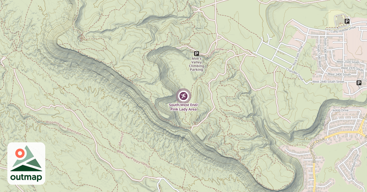 Map of South-West End/Pink Lady Area