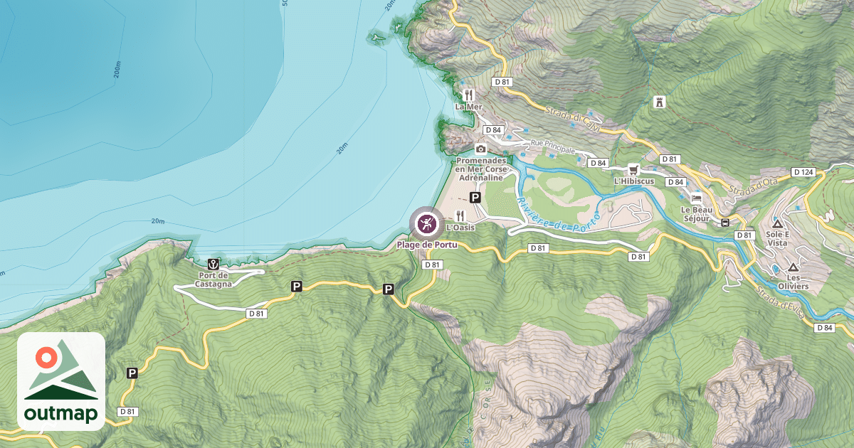 Map of Plage de Portu