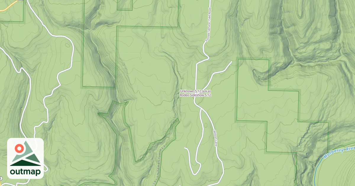Map of Unknown 5.12 (a.k.a) Rodeo Sideshow
