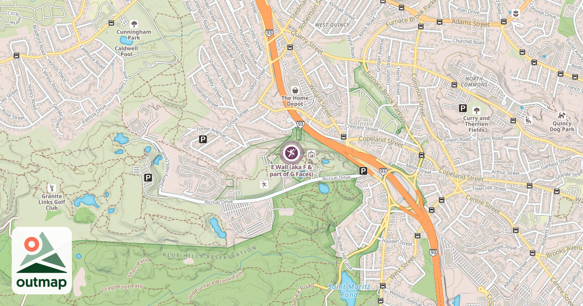 Map of E Wall (aka F & part of G Faces)