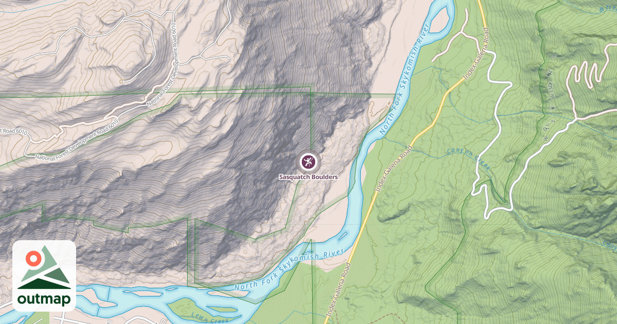 Map of Sasquatch Boulders