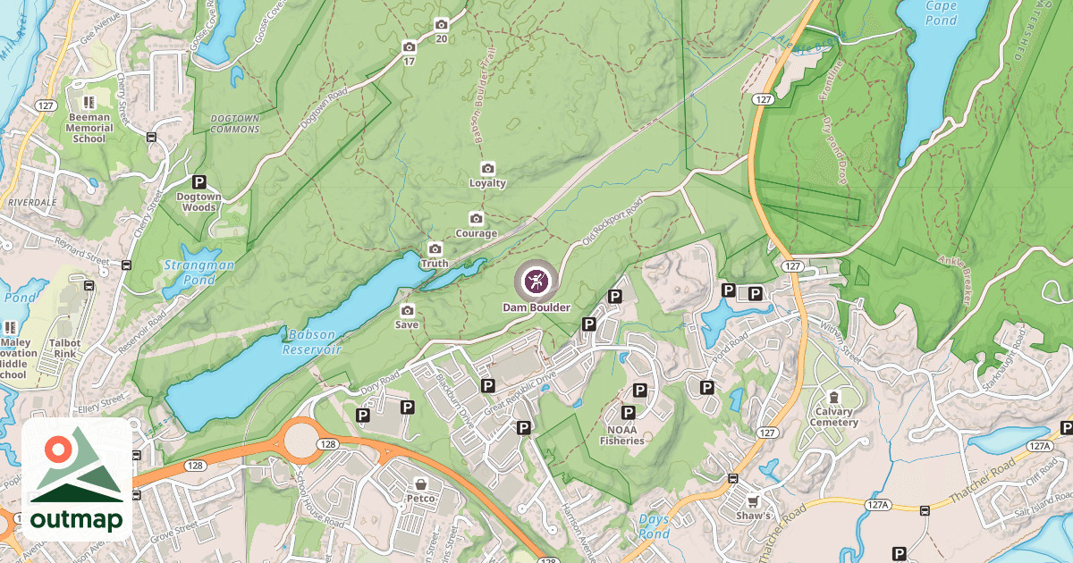 Map of Dam Boulder