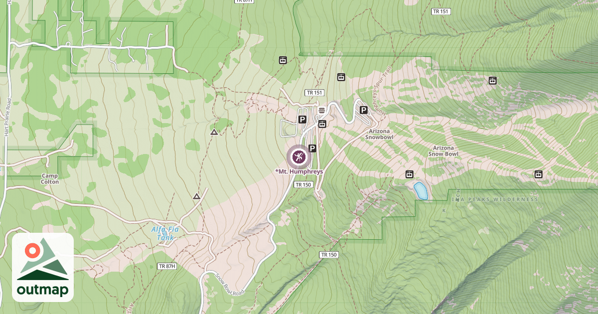 Map of *Mt. Humphreys