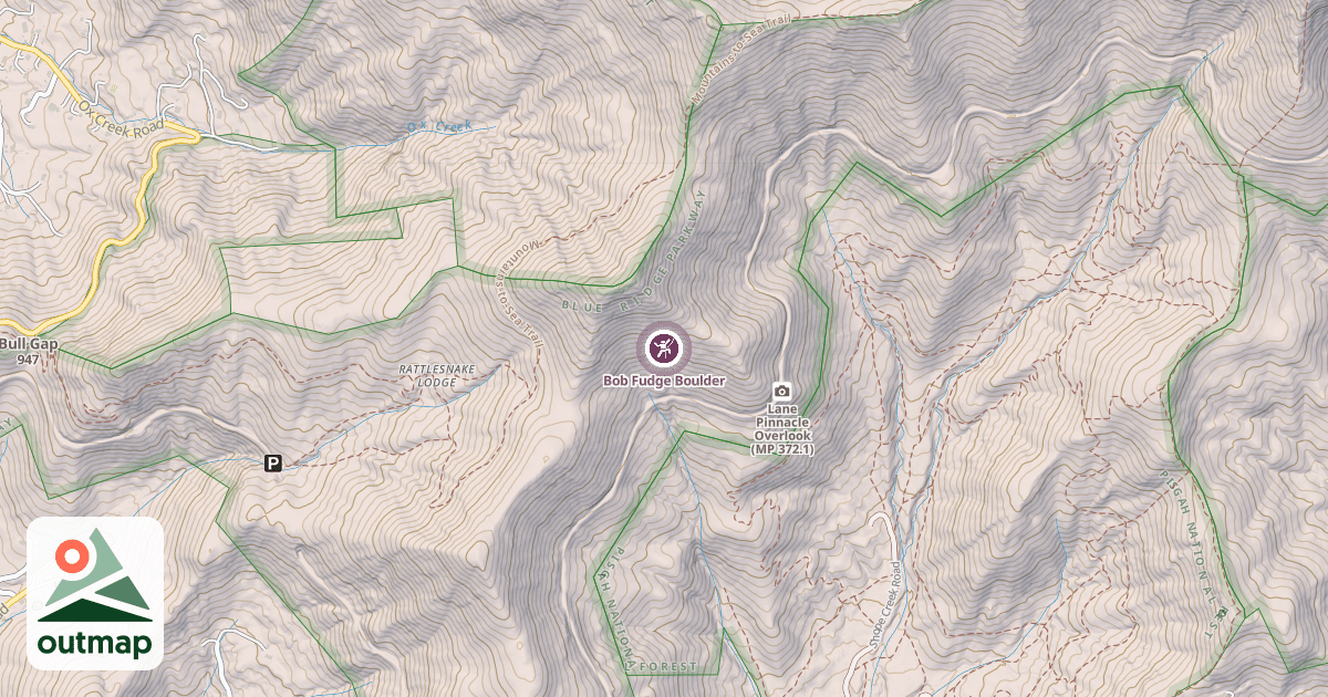 Map of Bob Fudge Boulder