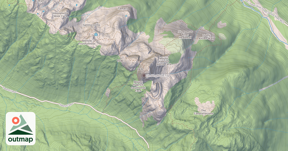 Map of Climbing Route Top