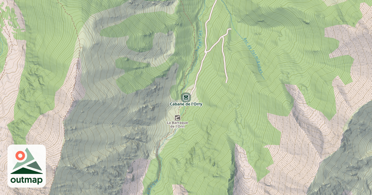 Map of Cabane de l'Orry