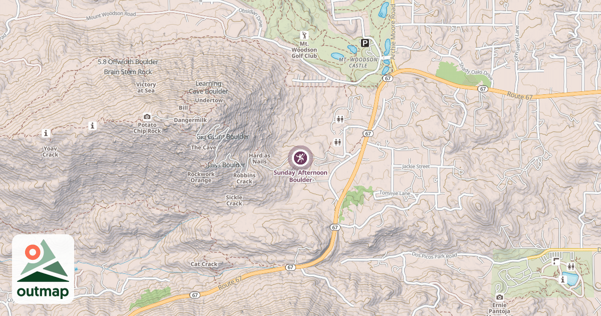 Map of Sunday  Afternoon Boulder