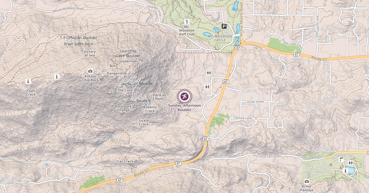 Map preview of Sunday  Afternoon Boulder