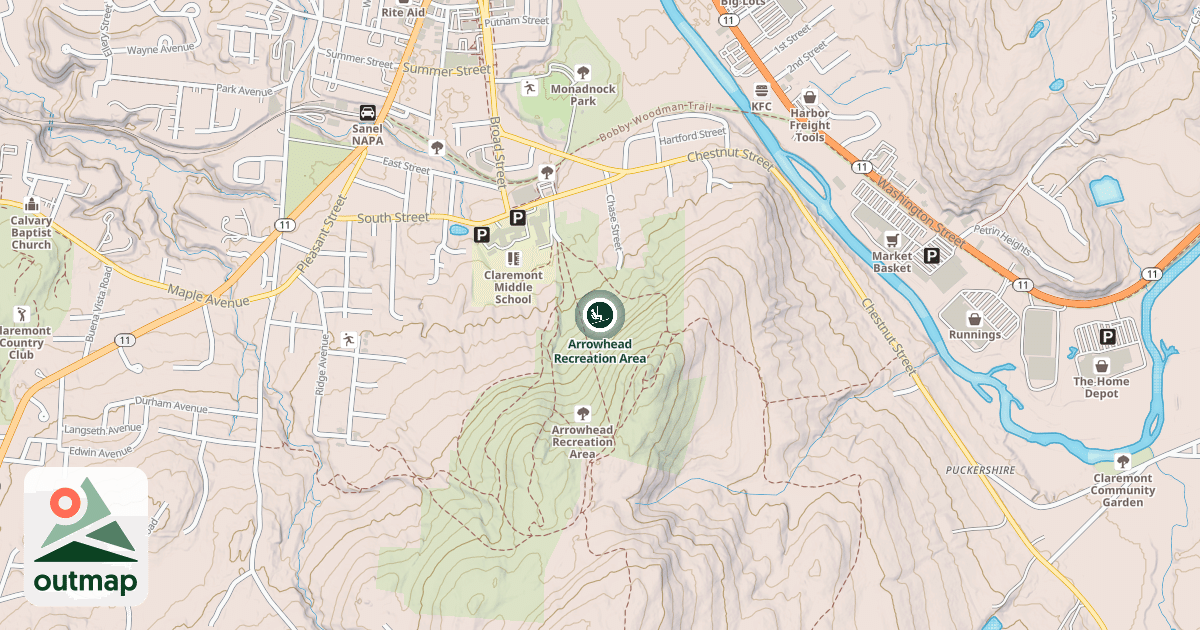 Map of Arrowhead Recreation Area