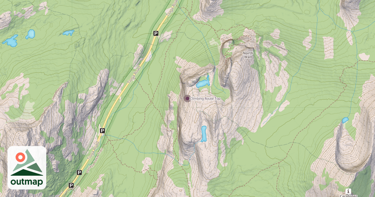 Map of Climbing Route Top