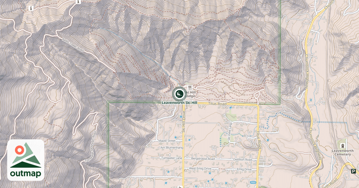 Map of Leavenworth Ski Hill