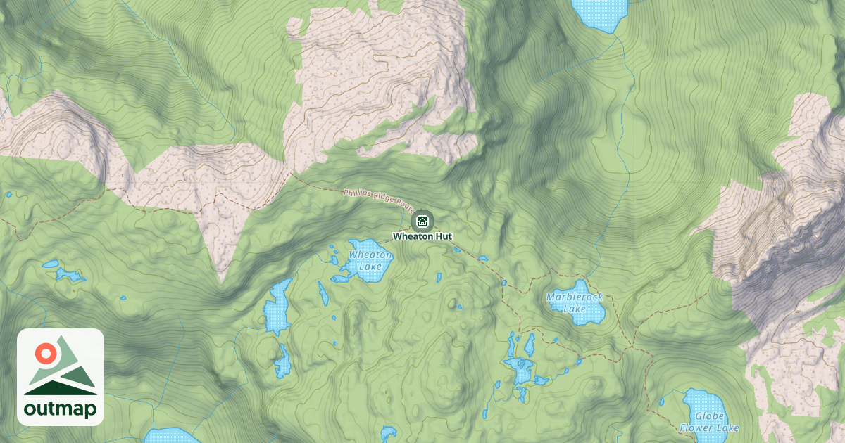Map of Wheaton Hut