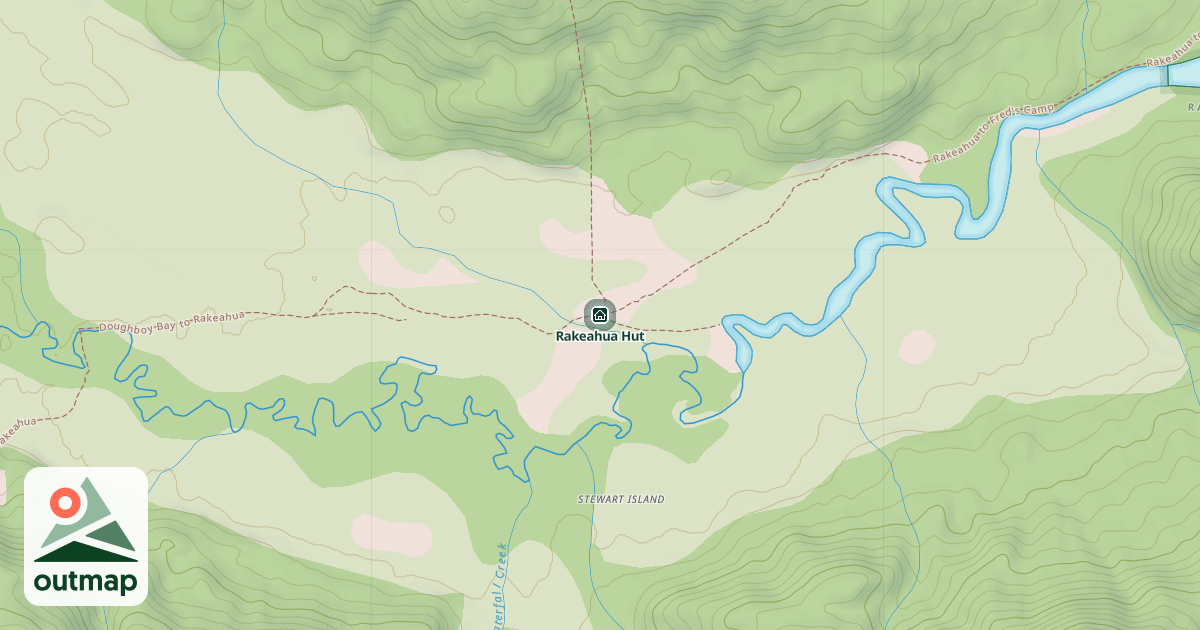 Map of Rakeahua Hut