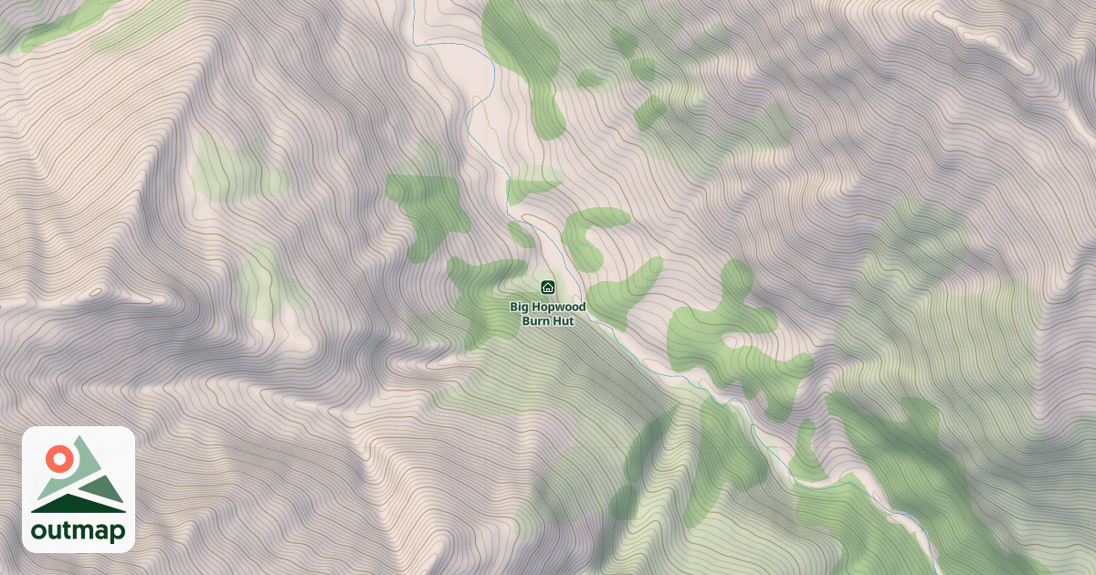Map of Big Hopwood Burn Hut