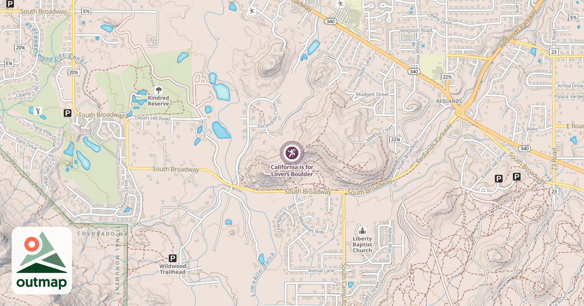 Map of California is for Lovers Boulder