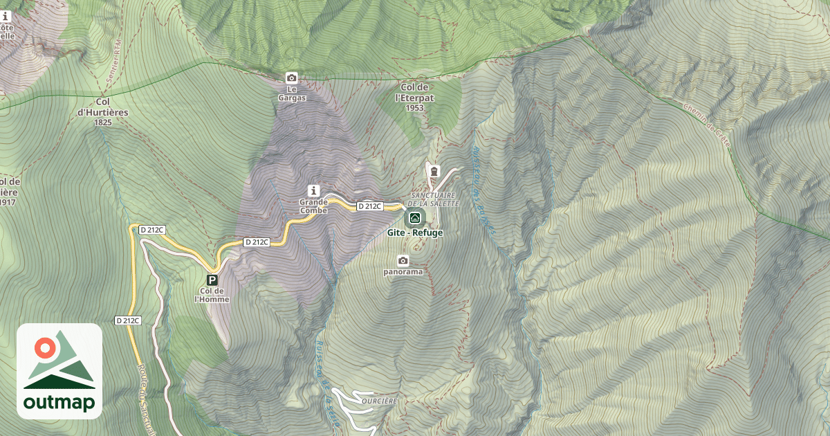 Map of Gite - Refuge