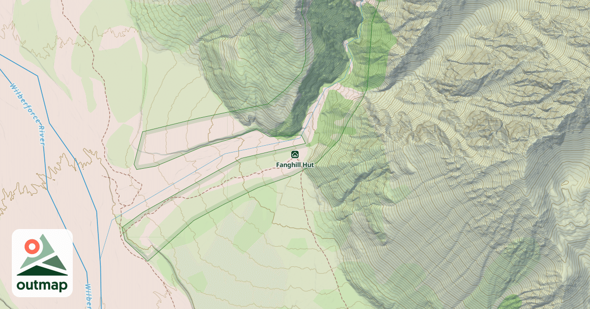 Map of Fanghill Hut