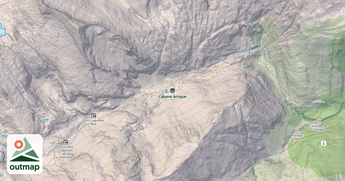 Map of Cabane Artigue