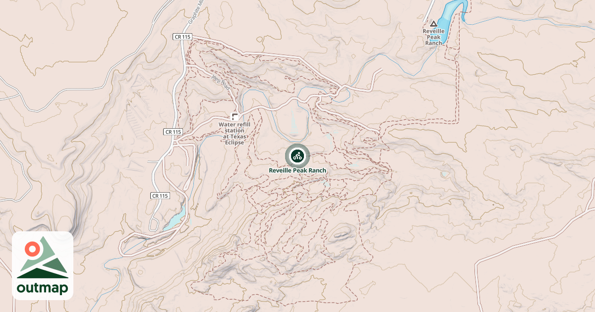 Map of Reveille Peak Ranch