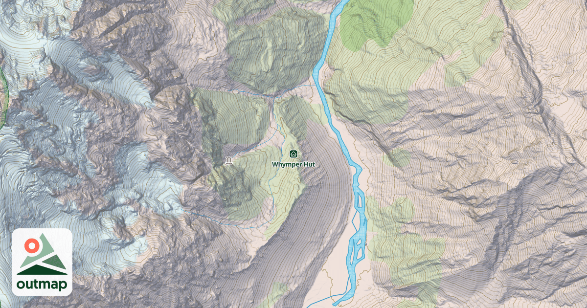 Map of Whymper Hut