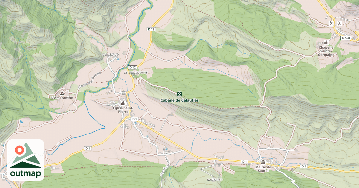 Map of Cabane de Calautiès