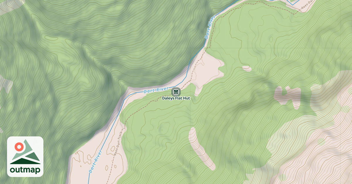 Map of Daleys Flat Hut