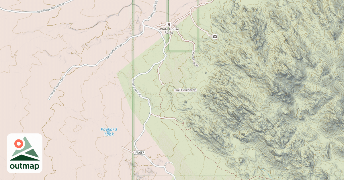 Map of Trail Boulder