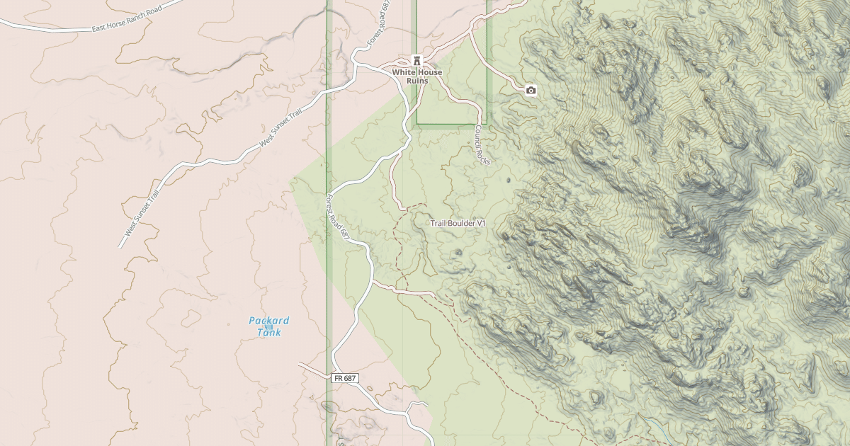 Map preview of Trail Boulder
