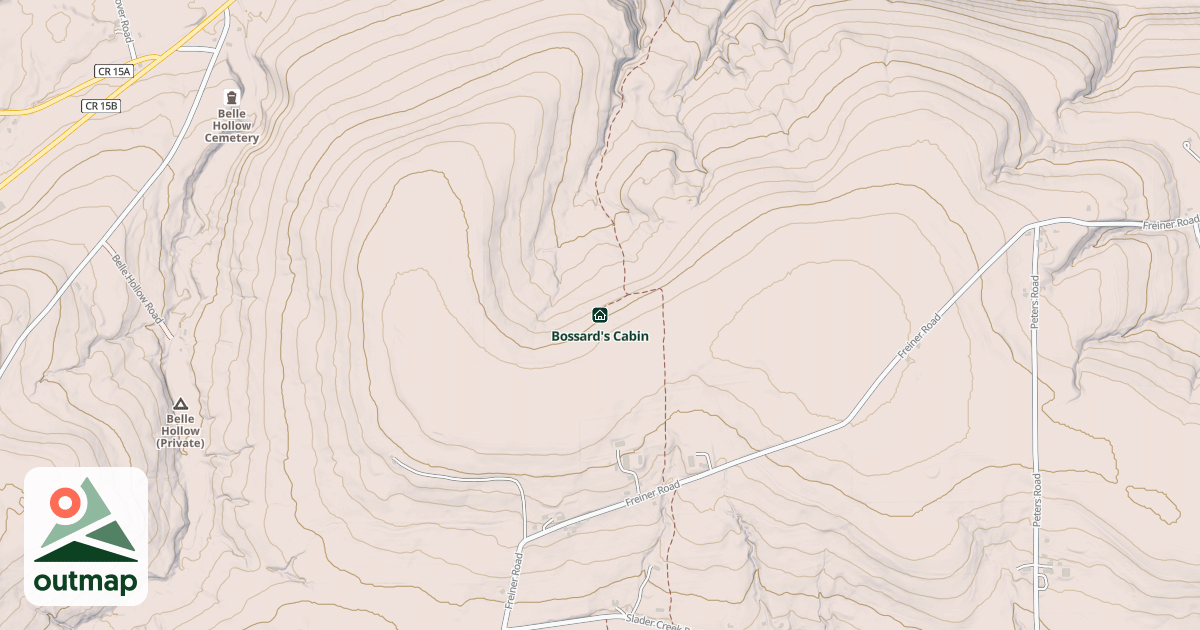 Map of Bossard's Cabin