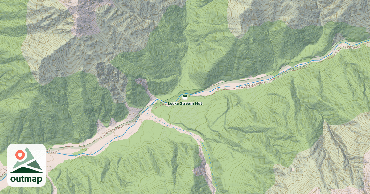 Map of Locke Stream Hut
