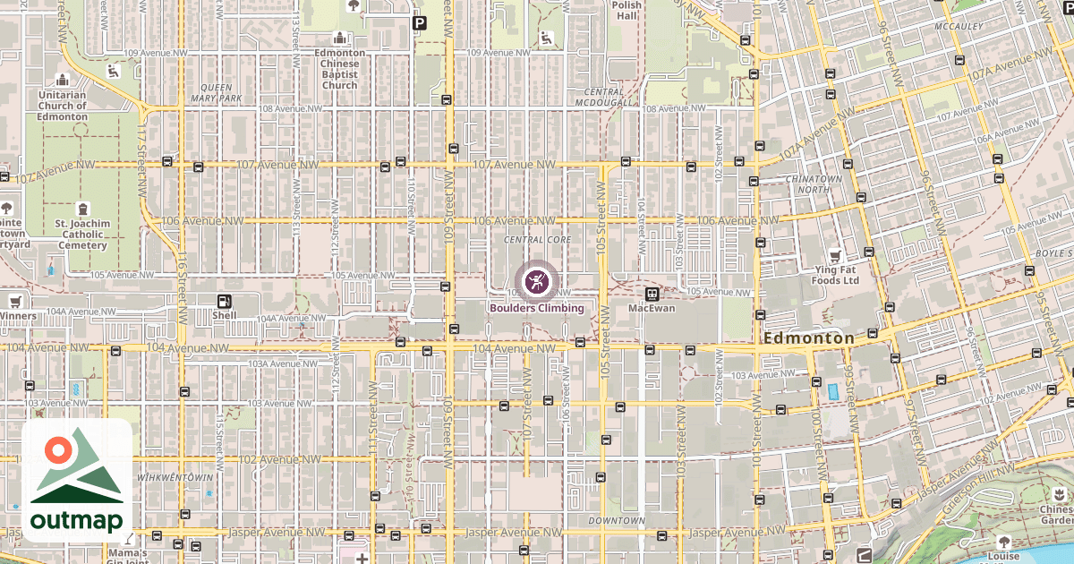 Map of Boulders Climbing