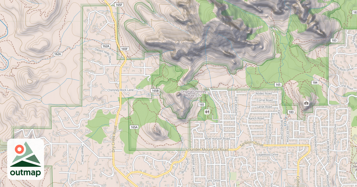 Map of Original Chimney Route