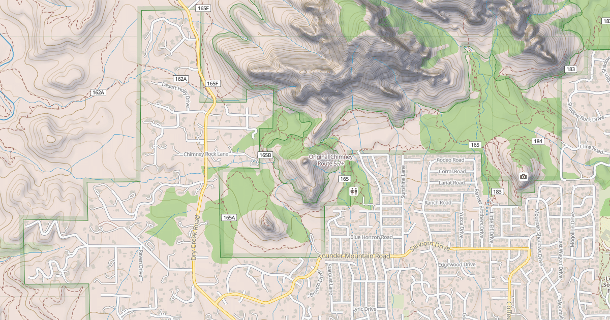 Map preview of Original Chimney Route