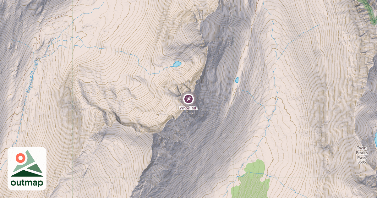 Map of Whorl Mt.