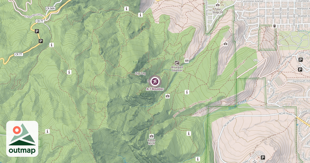 Map of A-7 Boulder
