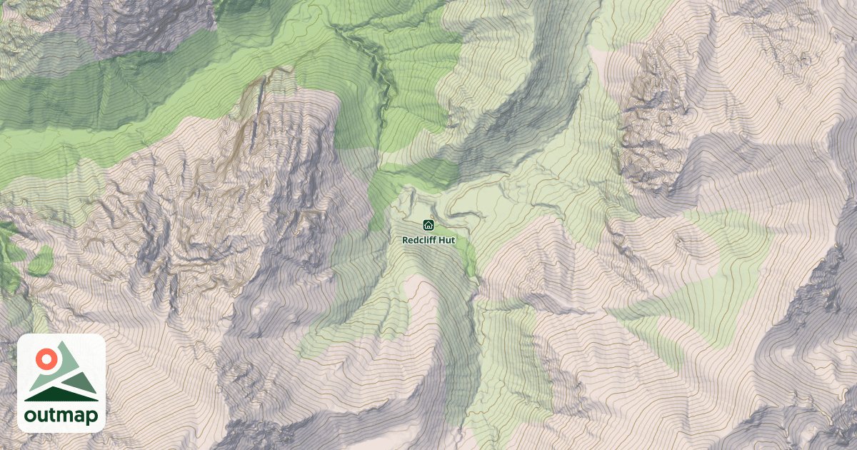 Map of Redcliff Hut