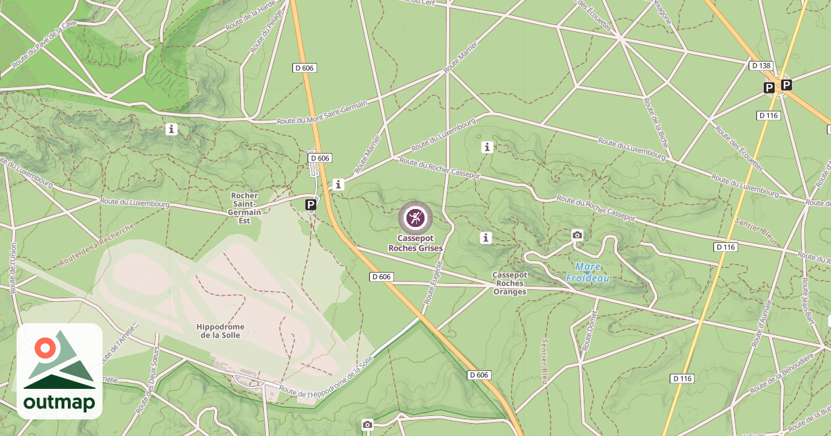 Map of Cassepot Roches Grises